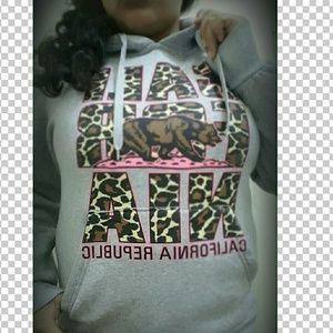 California Republic Gray Hoodie Sweatshirt